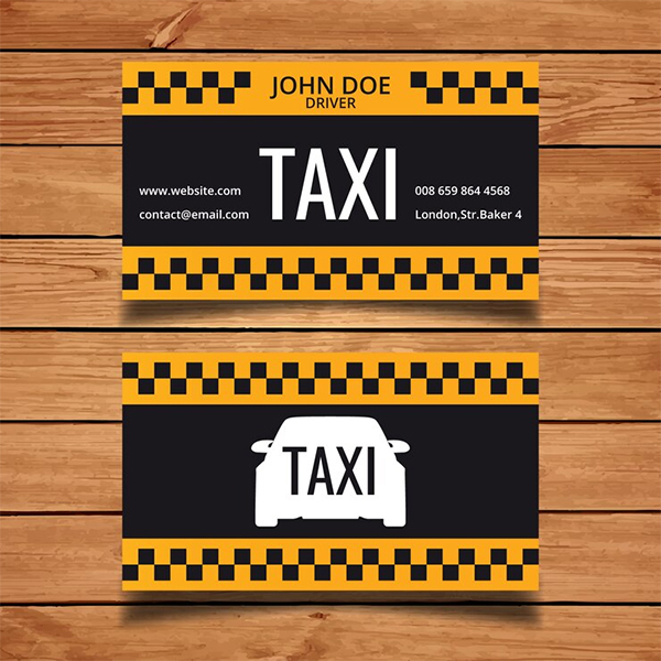 Taxi Cab Business Card Templates Free & Premium PSD Word Ai